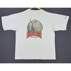 Vintage Y2K Deer Hunter Wizard Works Licensed To Thrill Animal Nature Rare White